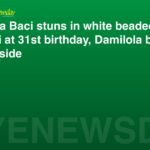 Hilda Baci stuns in white beaded mini at 31st birthday, Damilola by her side