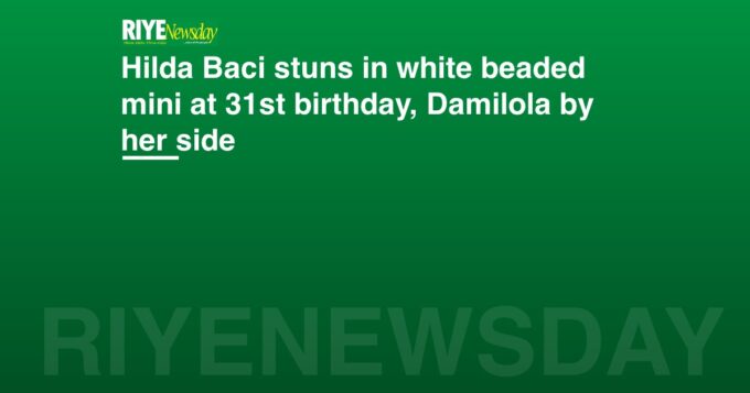 Hilda Baci stuns in white beaded mini at 31st birthday, Damilola by her side