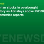 Nigerian stocks in overbought territory as ASI stays above 252,000, Nairametrics reports