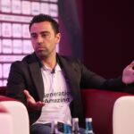 Xavi Hernández speaking at the 2016 Soccerex Asian Forum in Doha
