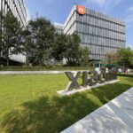 Xiaomi Science and Technology Park building complex in Beijing, exterior view