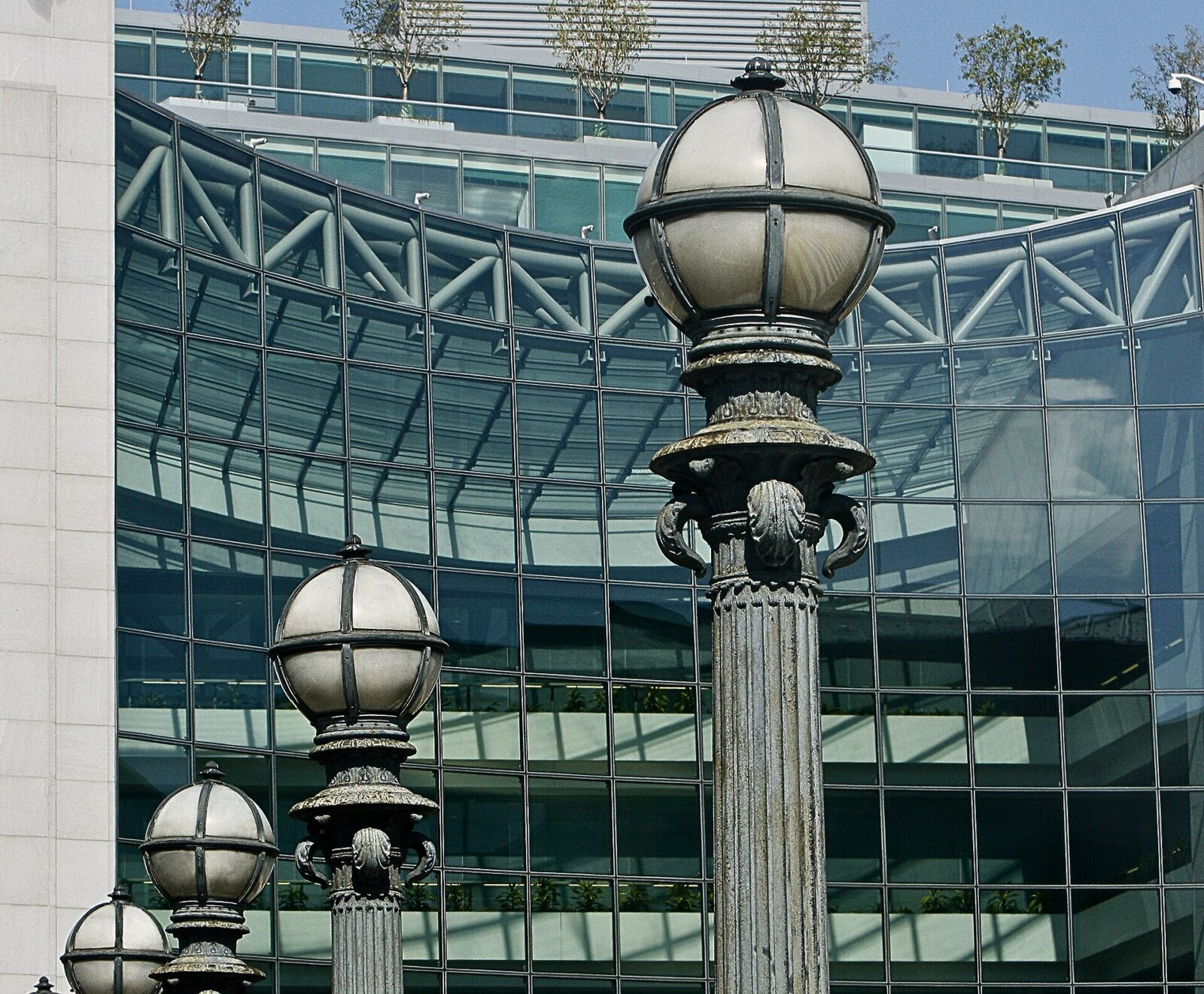 Glass façade of the U.S. Securities and Exchange Commission headquarters building in Washington, D.C.