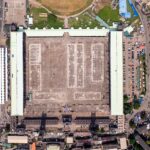 Aerial view of Tafawa Balewa Square (TBS) in Onikan, Lagos showing the venue and surrounding area