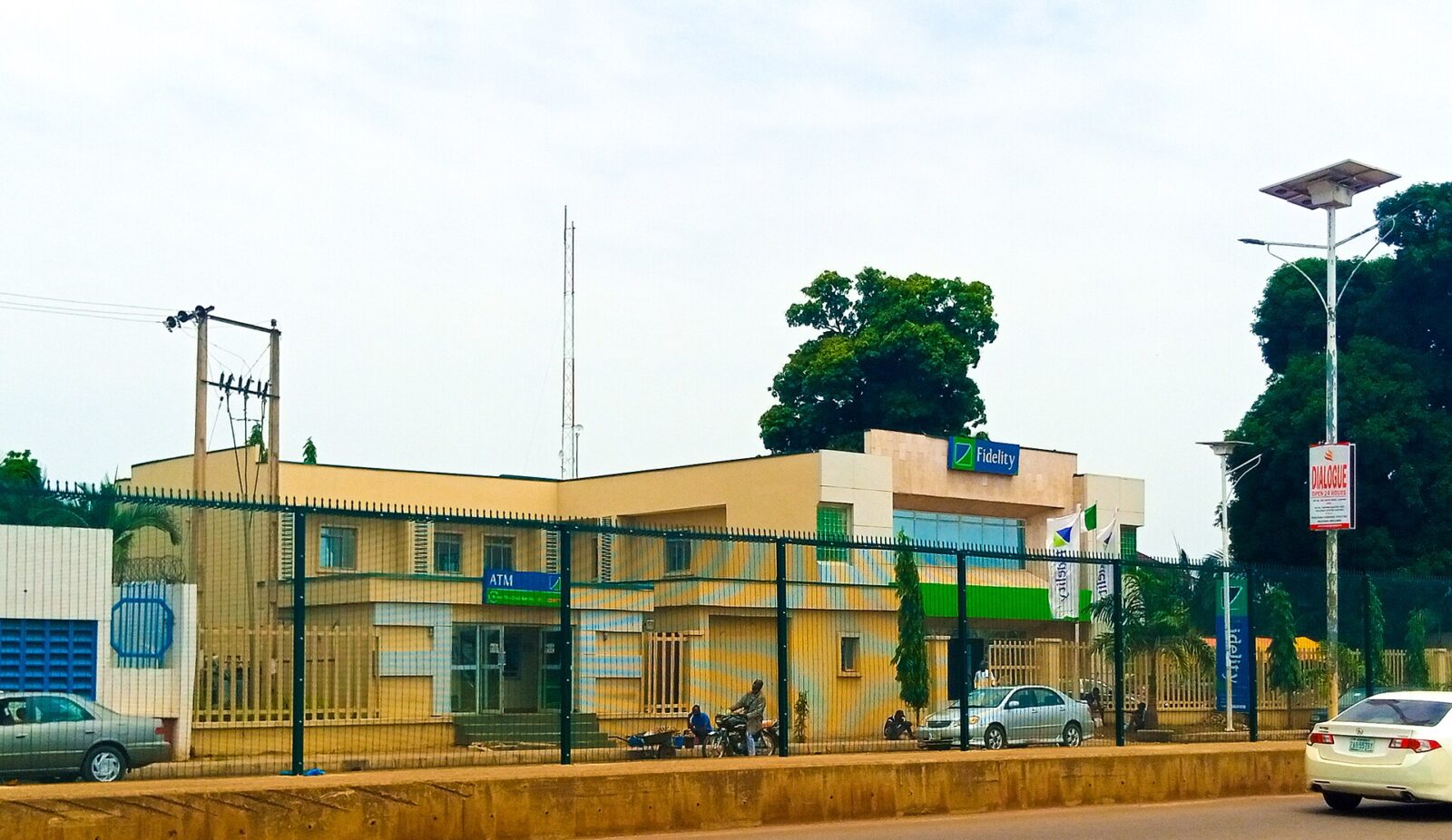 Fidelity Bank Nigeria logo and signage on a building exterior