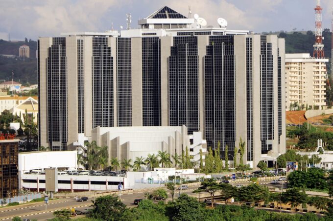 Exterior view of the Central Bank of Nigeria headquarters building in Abuja