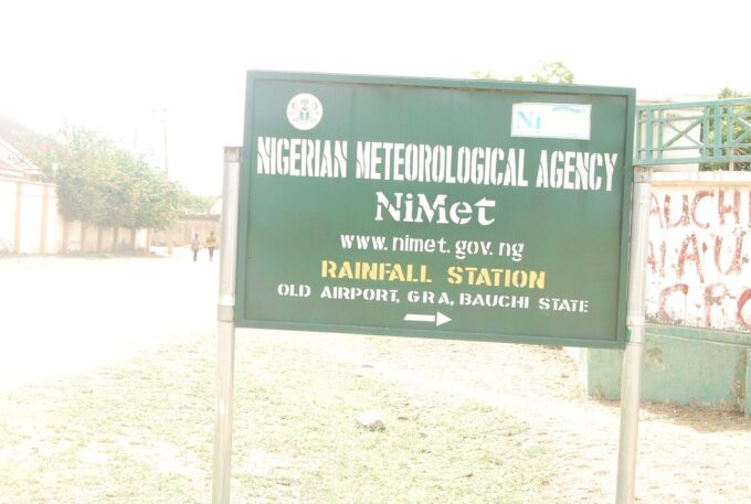 Facade and signboard of the Nigerian Meteorological Agency (NiMet) office in Bauchi